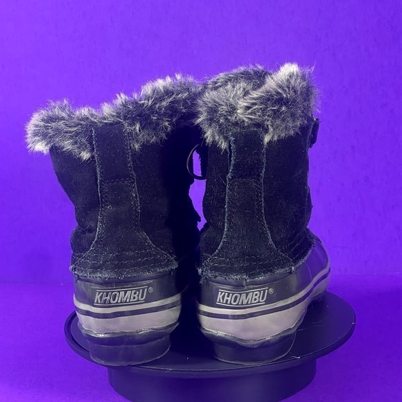 KHOMBU Girls Black Steel Shank Snow Boots Size 13 - Picture 4 of 10